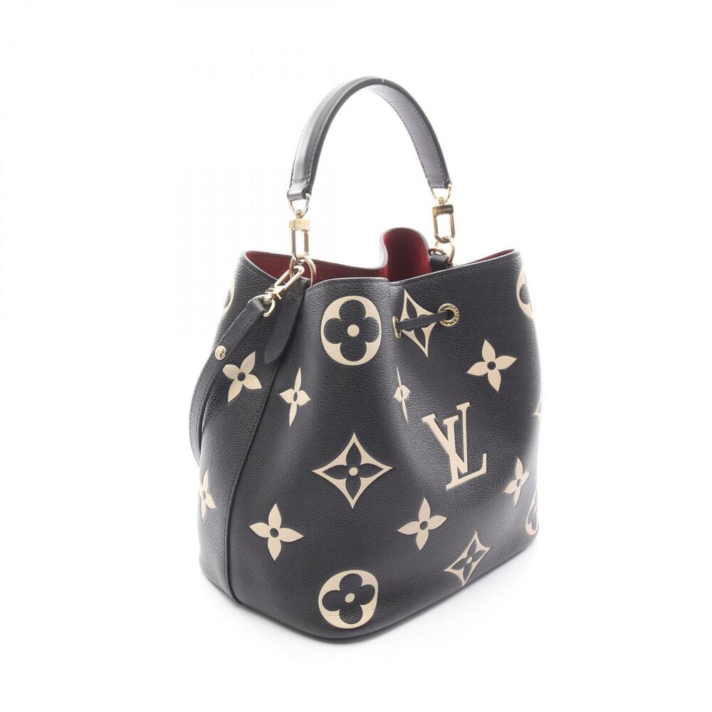 Louis Vuitton Beige NeoNoe Two Monogram tone Empreinte Handbag Leather Black
